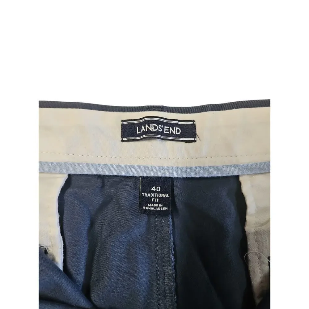 Lands' End Men's Blue Traditional Fit Shorts‎ Sz 40